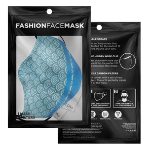 Blue Wave Face Mask