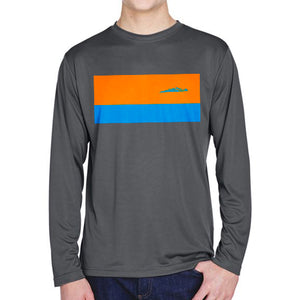 Island Orange & Blue Dri Fit - Men's Long Sleeve Shirt