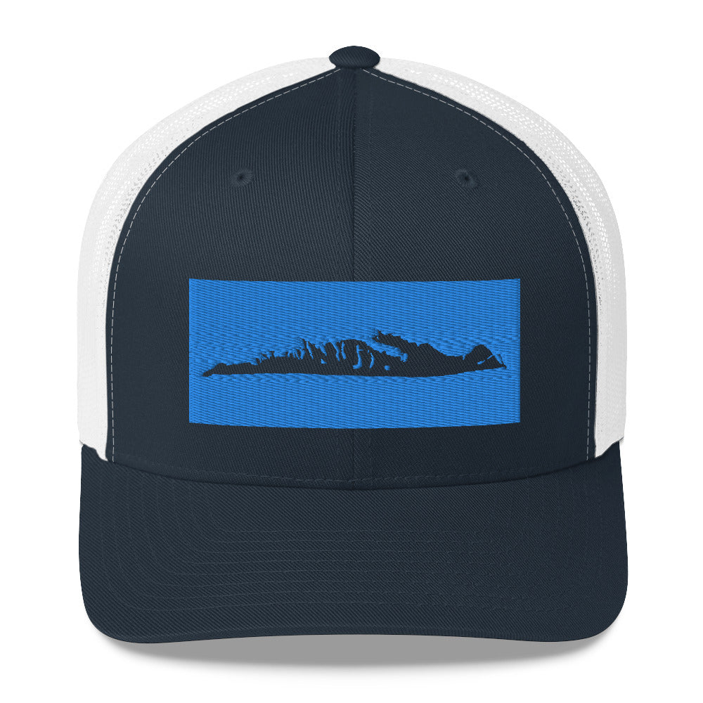 Island Reversed - Trucker Hat Blue Embroidery