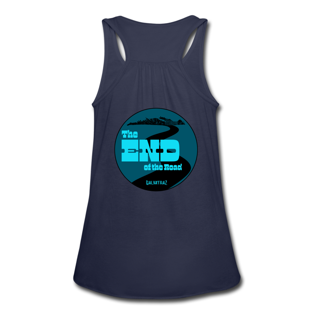 The END of the Road - Women's Flowy Tank Top by Bella - navy