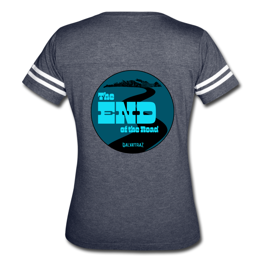 The END of the Road - Women’s Vintage Sport T-Shirt - vintage navy/white