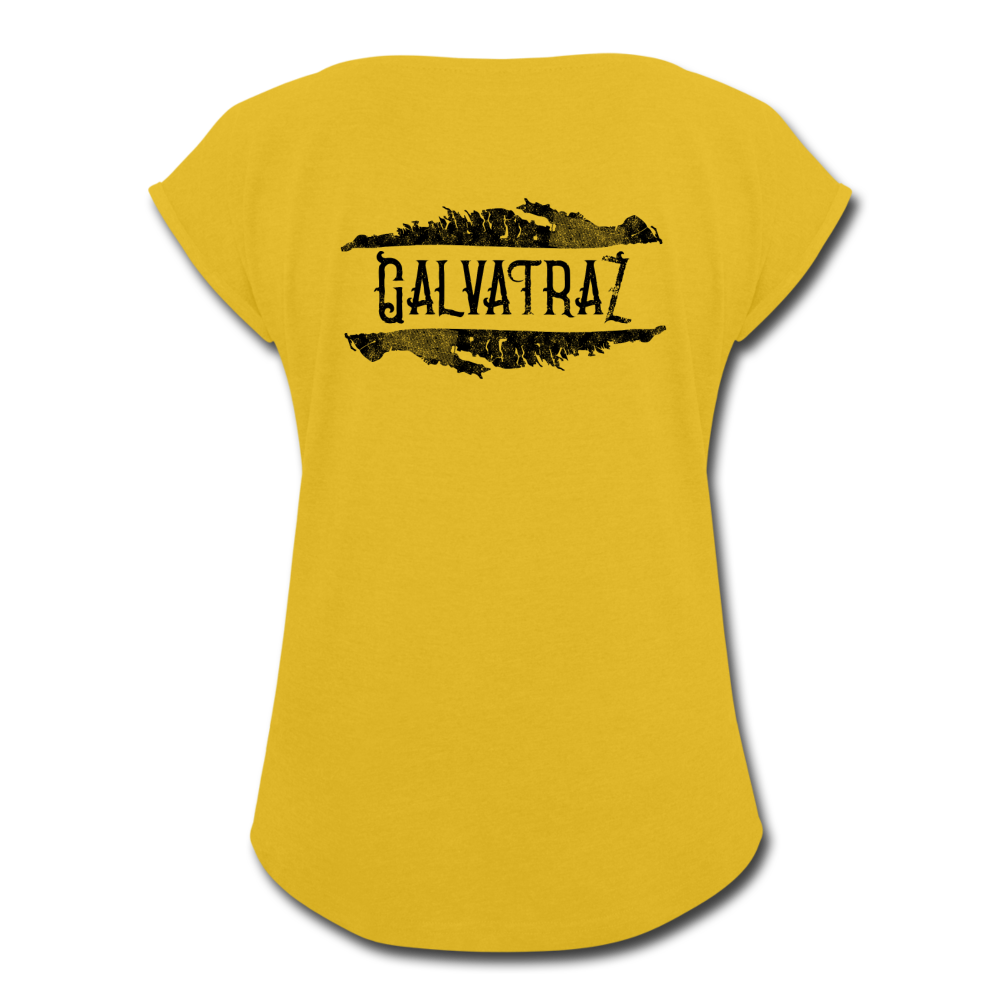 Dos Isle - Women's Roll Cuff T-Shirt - mustard yellow