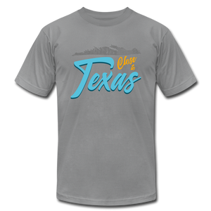 Close to Texas - Men's Unisex Jersey T-Shirt by Bella + Canvas - slate