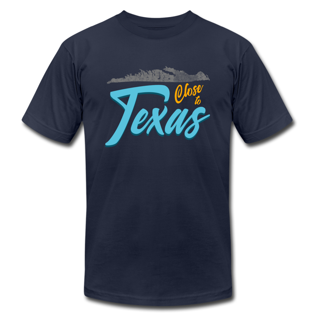 Close to Texas - Men's Unisex Jersey T-Shirt by Bella + Canvas - navy
