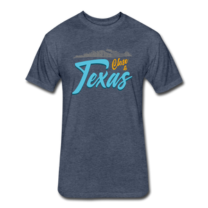 Close to Texas -  Men's Fitted Cotton/Poly T-Shirt by Next Level - heather navy