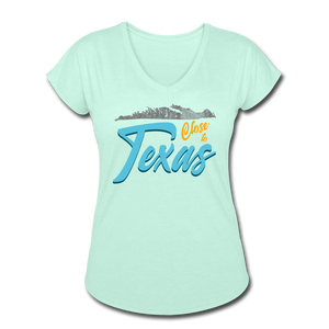 Close to Texas -  Women's Tri-Blend V-Neck T-Shirt - mint