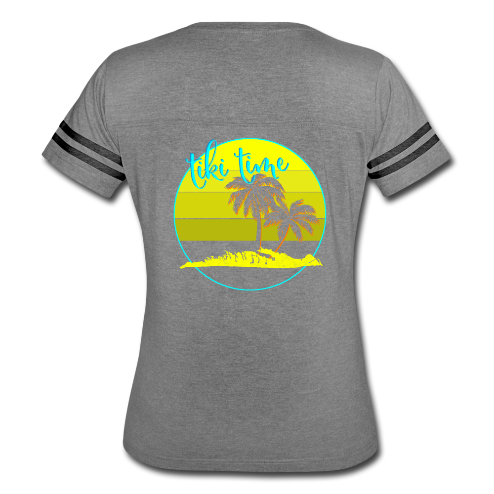 Tiki Time - Women’s Vintage Sport T-Shirt - heather gray/charcoal