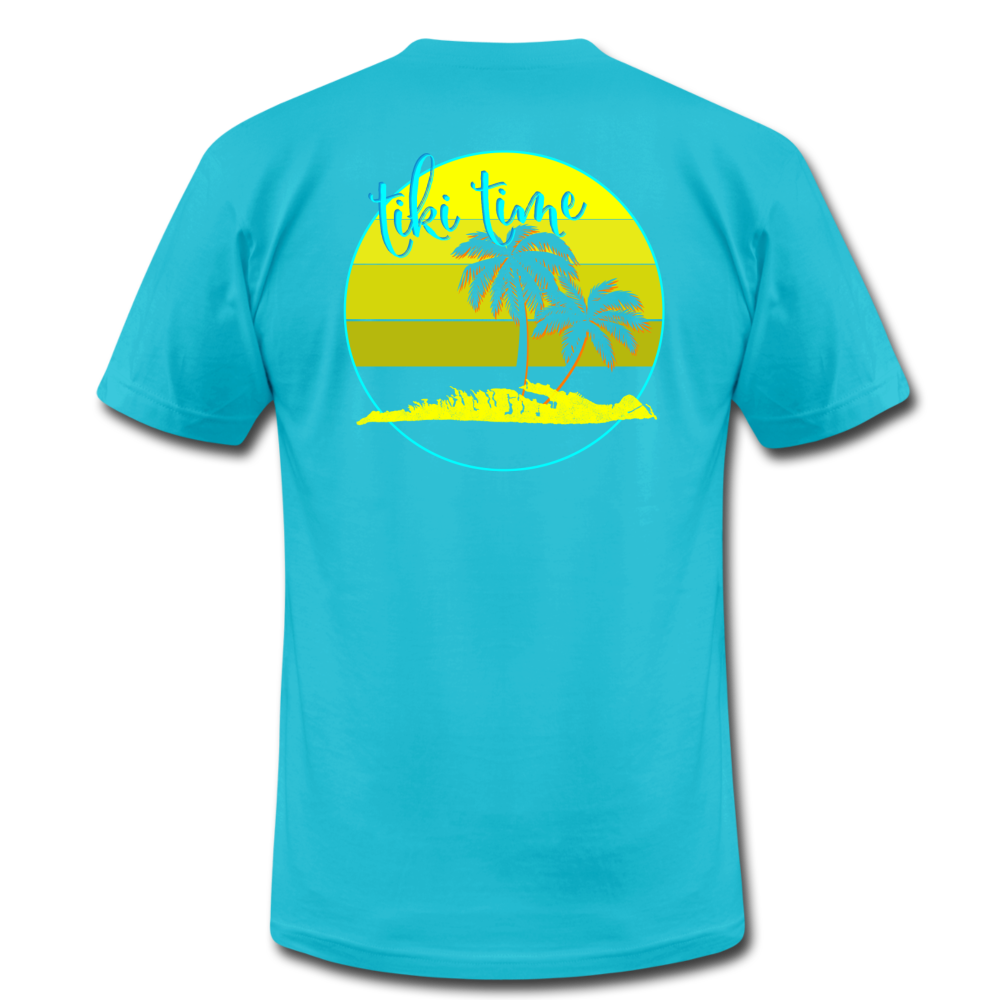 Tiki Time -  Unisex Jersey T-Shirt by Bella + Canvas - turquoise
