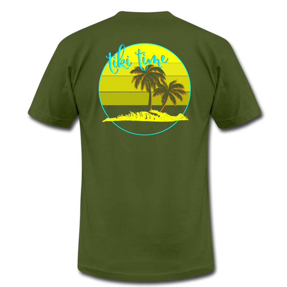 Tiki Time -  Unisex Jersey T-Shirt by Bella + Canvas - olive