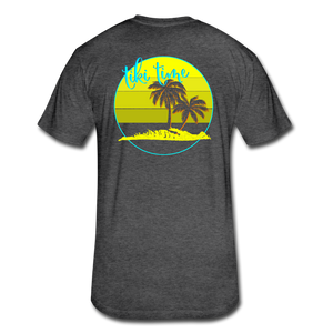 Tiki Time -  Men's Fitted Cotton/Poly T-Shirt by Next Level - heather black