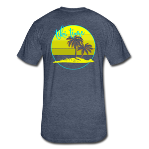 Tiki Time -  Men's Fitted Cotton/Poly T-Shirt by Next Level - heather navy