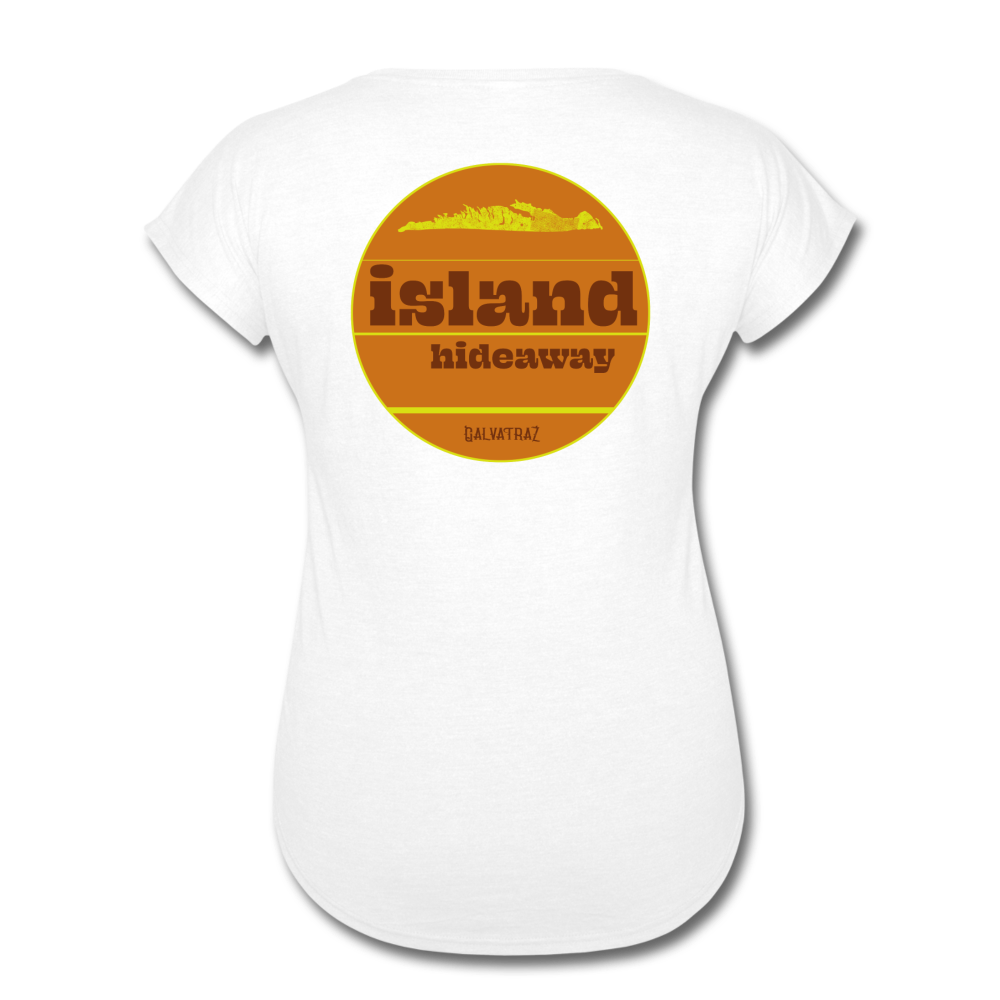 island hideaway -  Women's Tri-Blend V-Neck T-Shirt - white