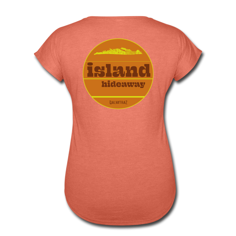 island hideaway -  Women's Tri-Blend V-Neck T-Shirt - heather bronze