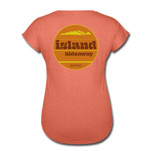 island hideaway -  Women's Tri-Blend V-Neck T-Shirt - heather bronze