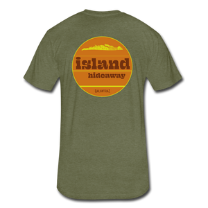 island hideaway -  Men's Fitted Cotton/Poly T-Shirt by Next Level - heather military green
