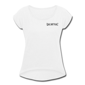 island hideaway - Women's Roll Cuff T-Shirt - white