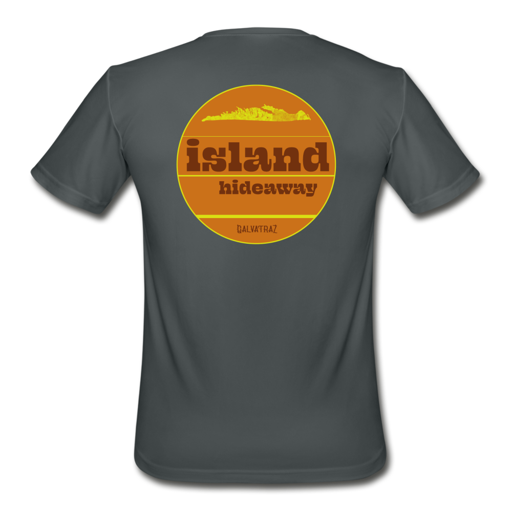 island hideaway -  Men’s Moisture Wicking Performance T-Shirt - charcoal