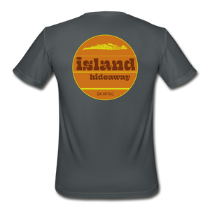 island hideaway -  Men’s Moisture Wicking Performance T-Shirt - charcoal