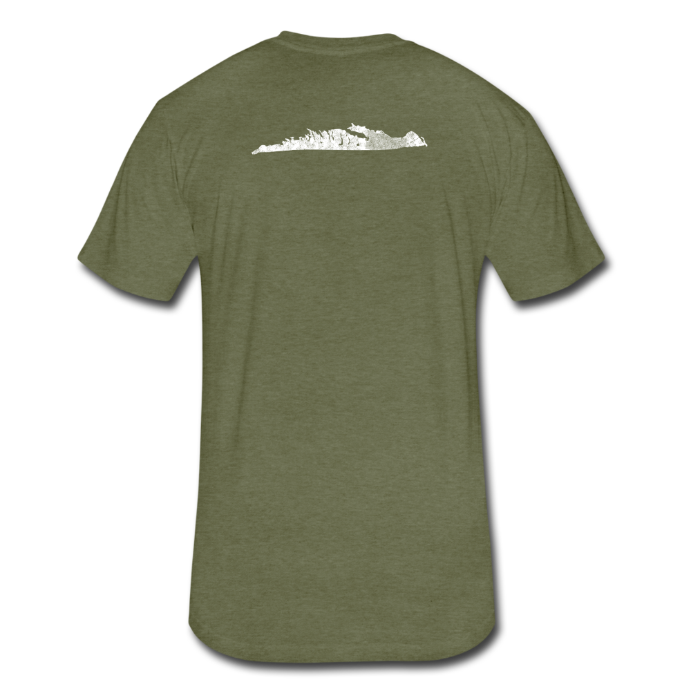 Island - Men's Fitted Cotton/Poly T-Shirt by Next Level - heather military green