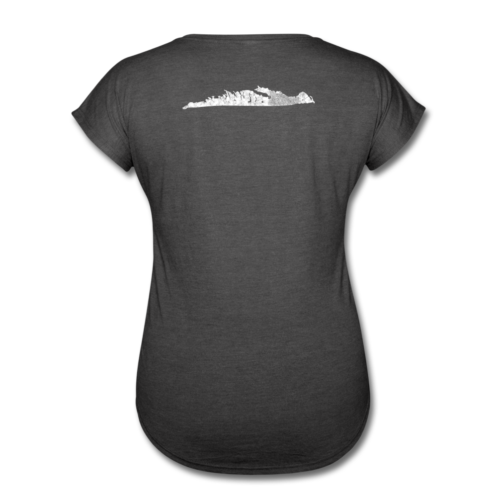 Island - Women's Tri-Blend V-Neck T-Shirt - deep heather