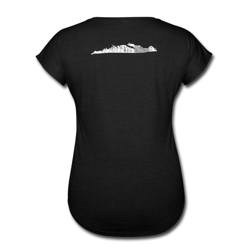 Island - Women's Tri-Blend V-Neck T-Shirt - black