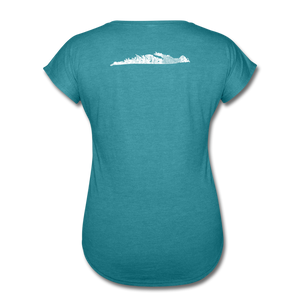 Island - Women's Tri-Blend V-Neck T-Shirt - heather turquoise
