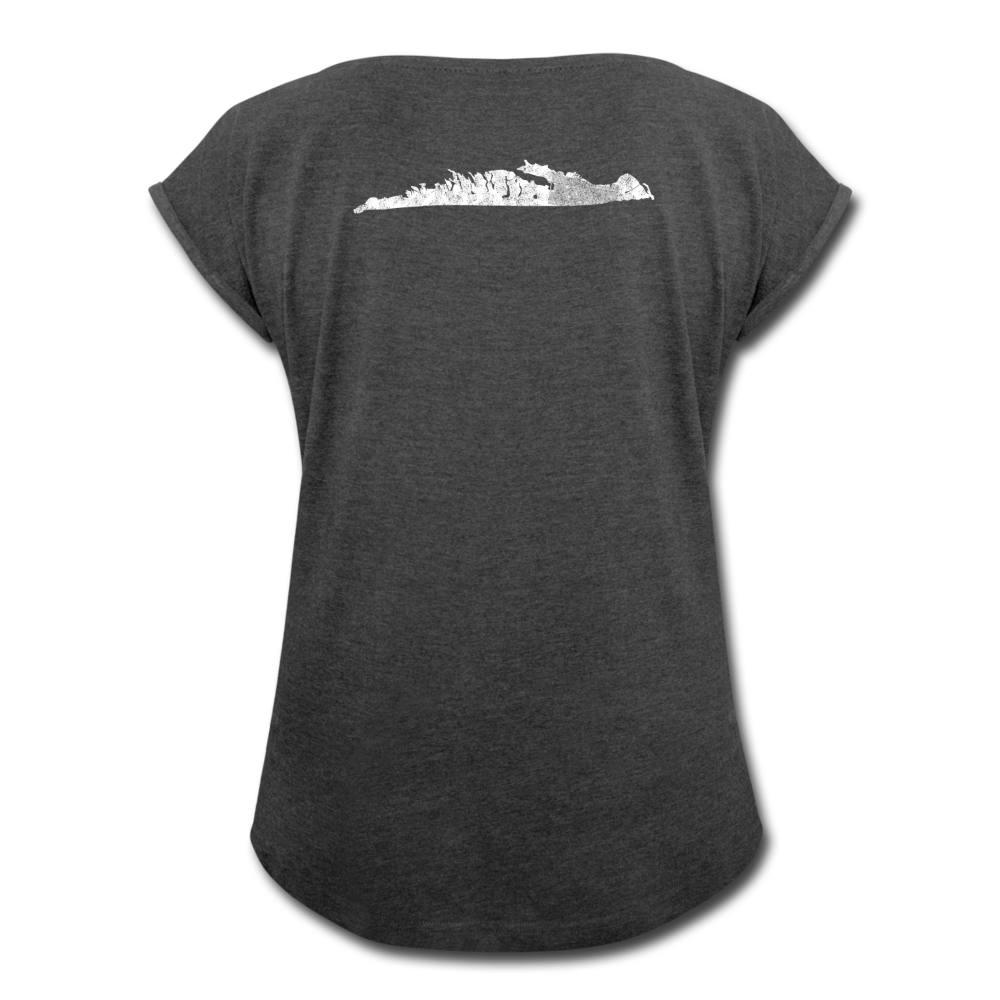 Island - Women's Roll Cuff T-Shirt - heather black