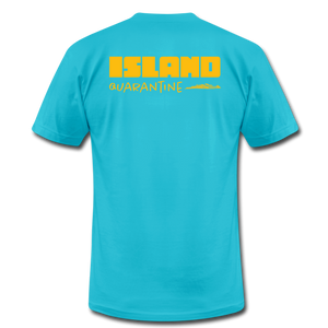 Island Quaratine - Unisex Jersey T-Shirt by Bella + Canvas - turquoise