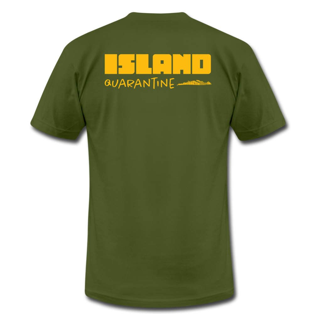 Island Quaratine - Unisex Jersey T-Shirt by Bella + Canvas - olive