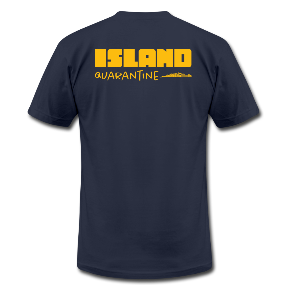 Island Quaratine - Unisex Jersey T-Shirt by Bella + Canvas - navy