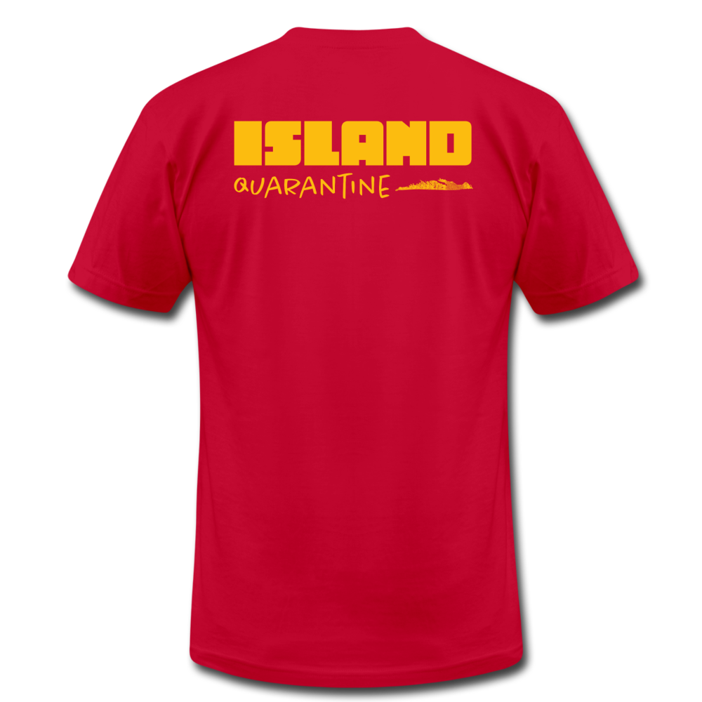 Island Quaratine - Unisex Jersey T-Shirt by Bella + Canvas - red