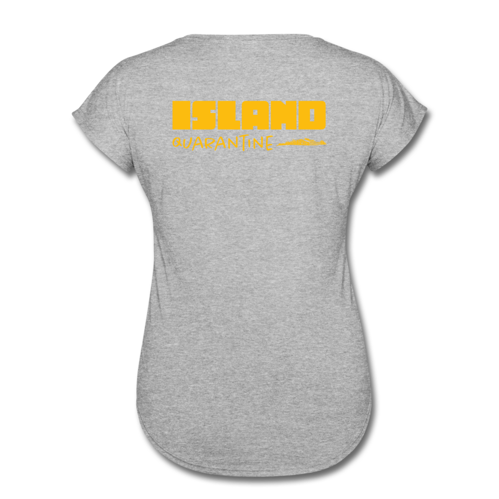 Island Quaratine - Women's Tri-Blend V-Neck T-Shirt - heather gray