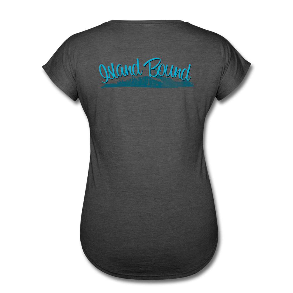 Island Bound - Women's Tri-Blend V-Neck T-Shirt - deep heather