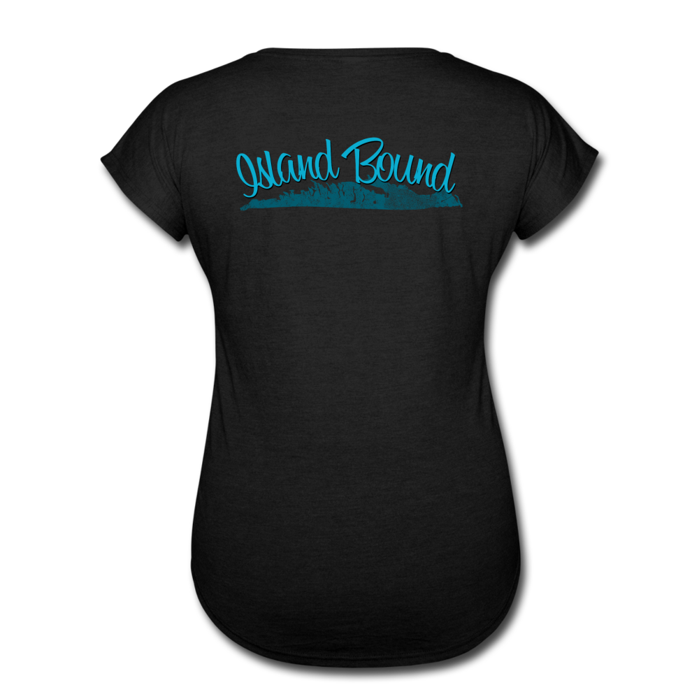 Island Bound - Women's Tri-Blend V-Neck T-Shirt - black