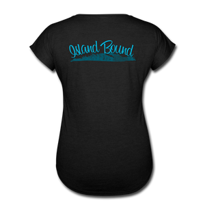 Island Bound - Women's Tri-Blend V-Neck T-Shirt - black