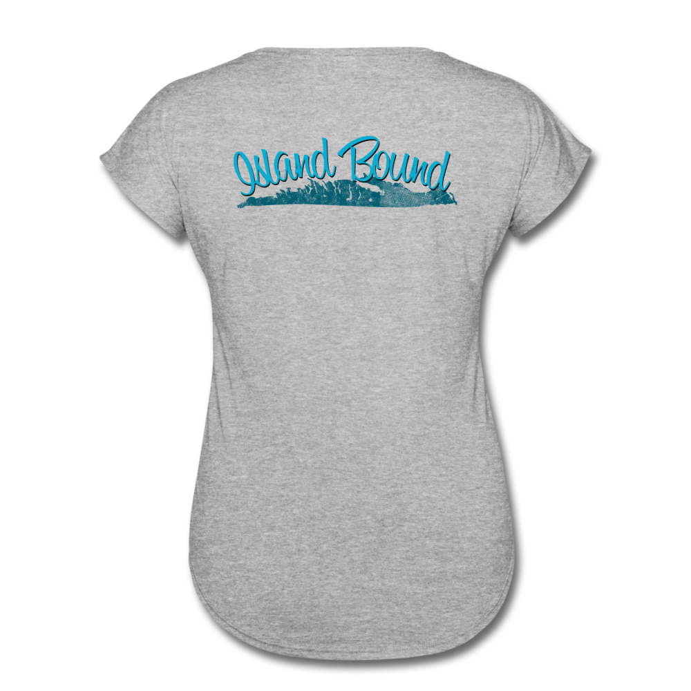 Island Bound - Women's Tri-Blend V-Neck T-Shirt - heather gray