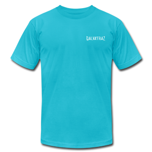 Living the quarantine dream - Men's Unisex Jersey T-Shirt by Bella + Canvas - turquoise