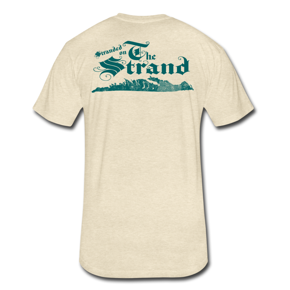 Stranded On The Strand - Fitted Cotton/Poly T-Shirt by Next Level - heather cream