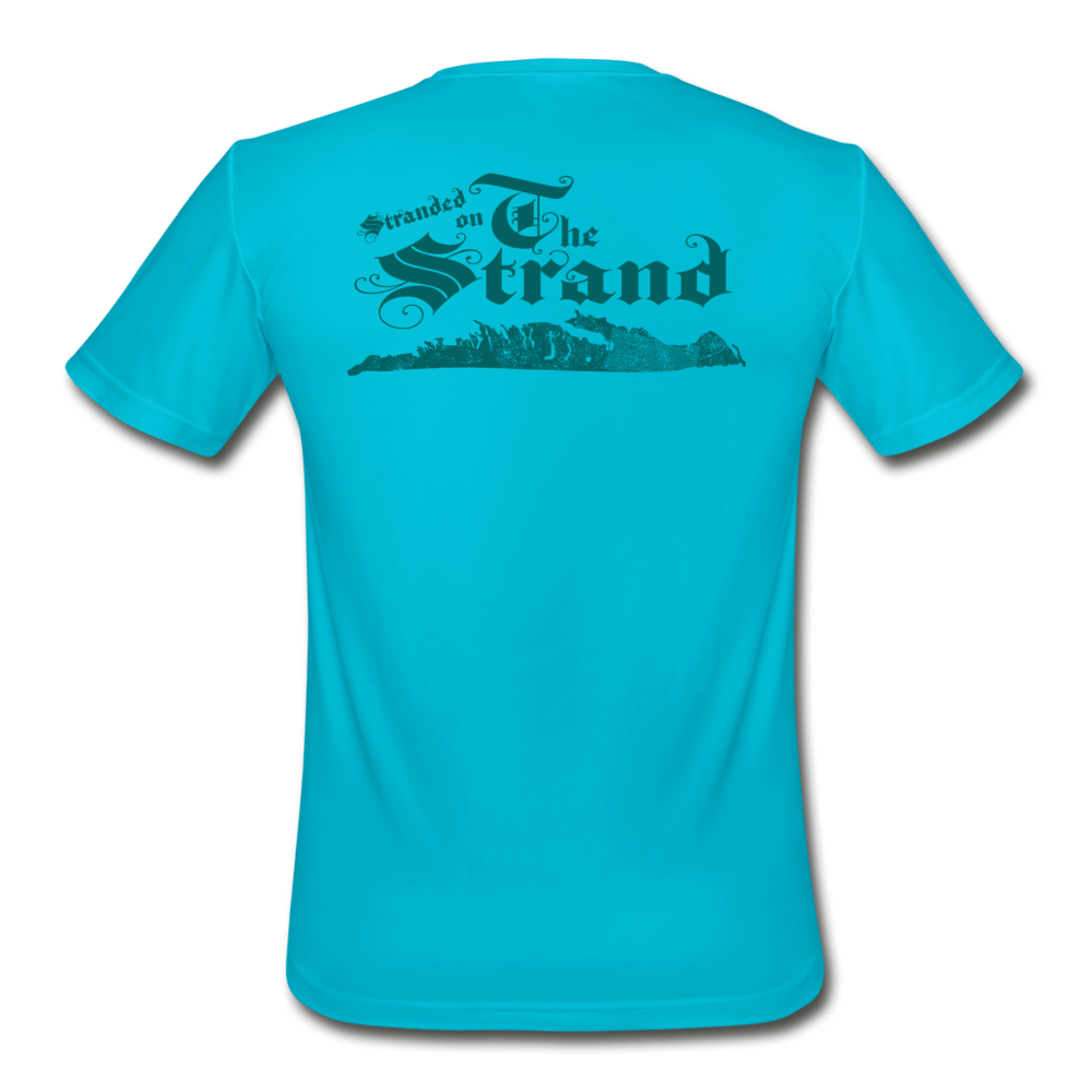 Stranded On The Strand - Men’s Moisture Wicking Performance T-Shirt - turquoise