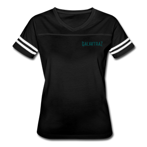 Stranded On The Strand - Women’s Vintage Sport T-Shirt - black/white