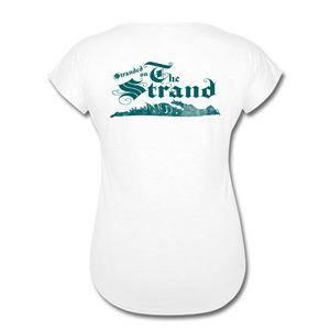Stranded On The Strand - Women's Tri-Blend V-Neck T-Shirt - white