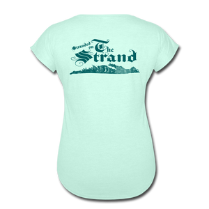 Stranded On The Strand - Women's Tri-Blend V-Neck T-Shirt - mint