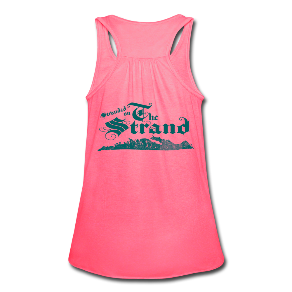 Stranded On The Strand - Women's Flowy Tank Top by Bella - neon pink