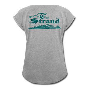 Stranded On The Strand - Women's Roll Cuff T-Shirt - heather gray