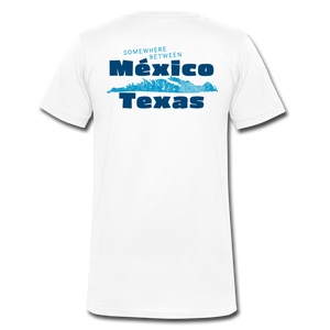 Somewhere Between Mexico and Texas - Men's V-Neck T-Shirt - white