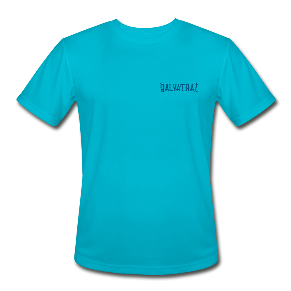 Somewhere Between Mexico and Texas - Men’s Rash Guard - turquoise