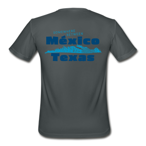 Somewhere Between Mexico and Texas - Men’s Rash Guard - charcoal