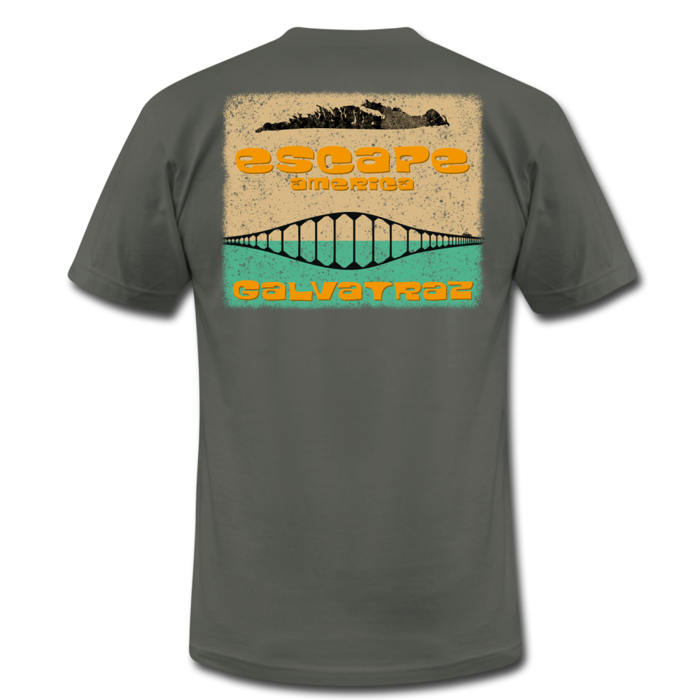 Escape America - Unisex Jersey T-Shirt by Bella + Canvas - asphalt