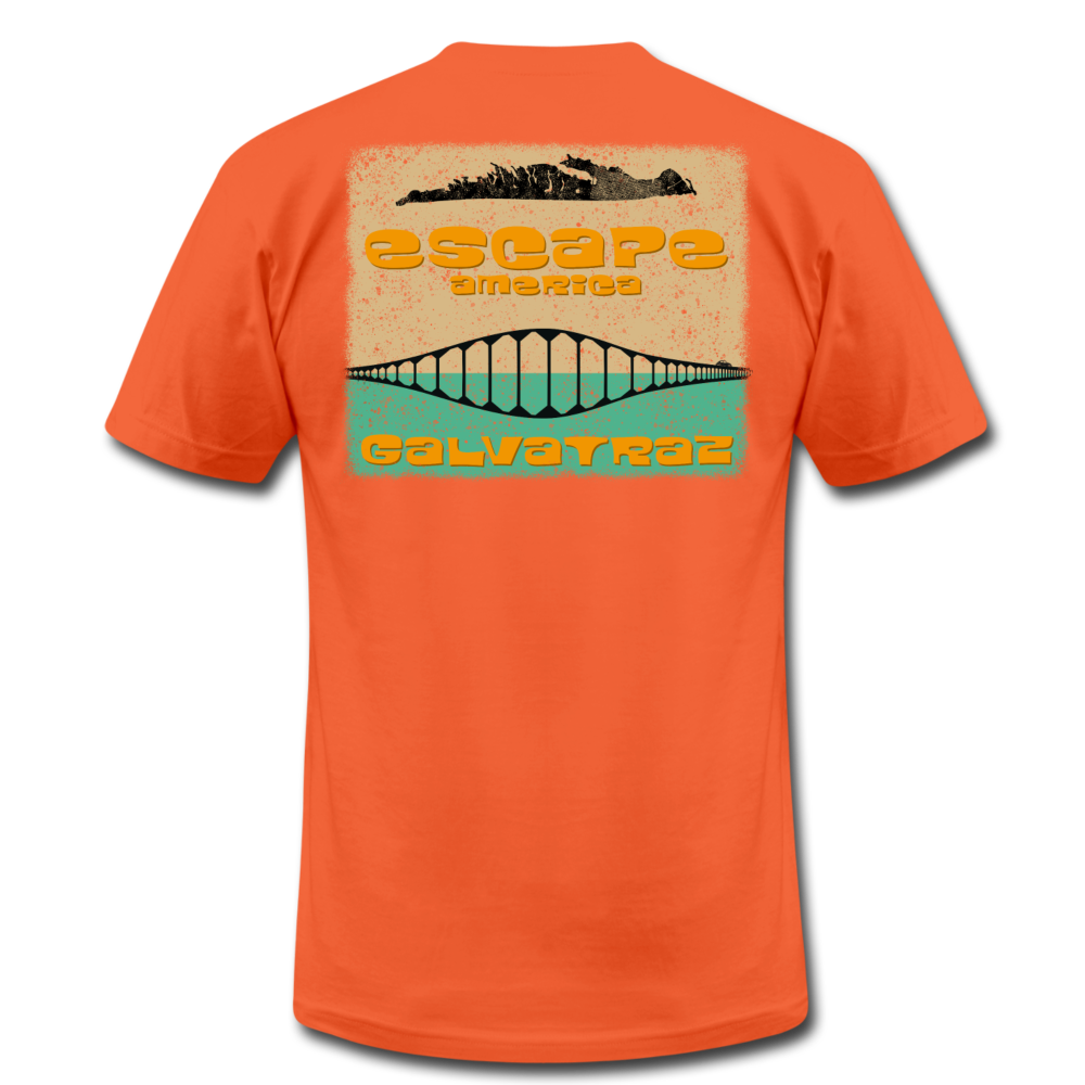 Escape America - Unisex Jersey T-Shirt by Bella + Canvas - orange