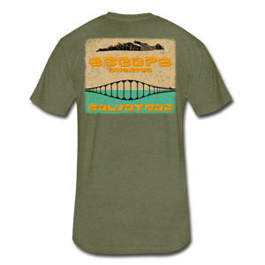 Escape America - Fitted Cotton/Poly T-Shirt by Next Level - heather military green